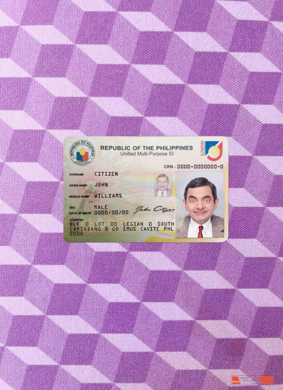 Philippines ID photolook FRONT PSD template